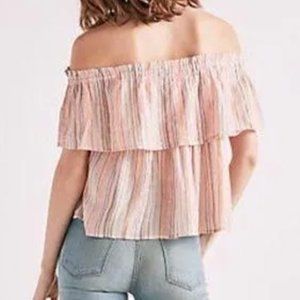 Lucky Brand Off the Shoulder Ruffle Top with Straps